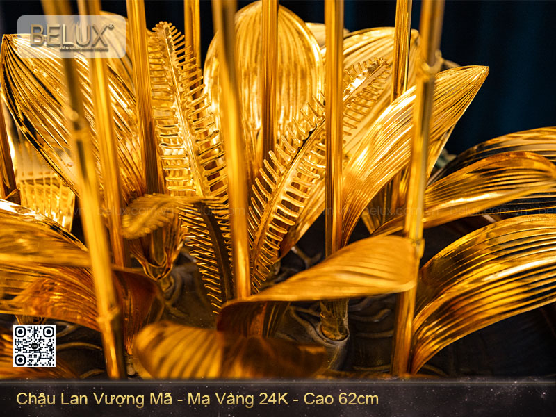 Chậu Lan Vượng Mã Mạ Vàng 24k - Bản Giao Hưởng Của Sự Cao Quý Và Ý Chí